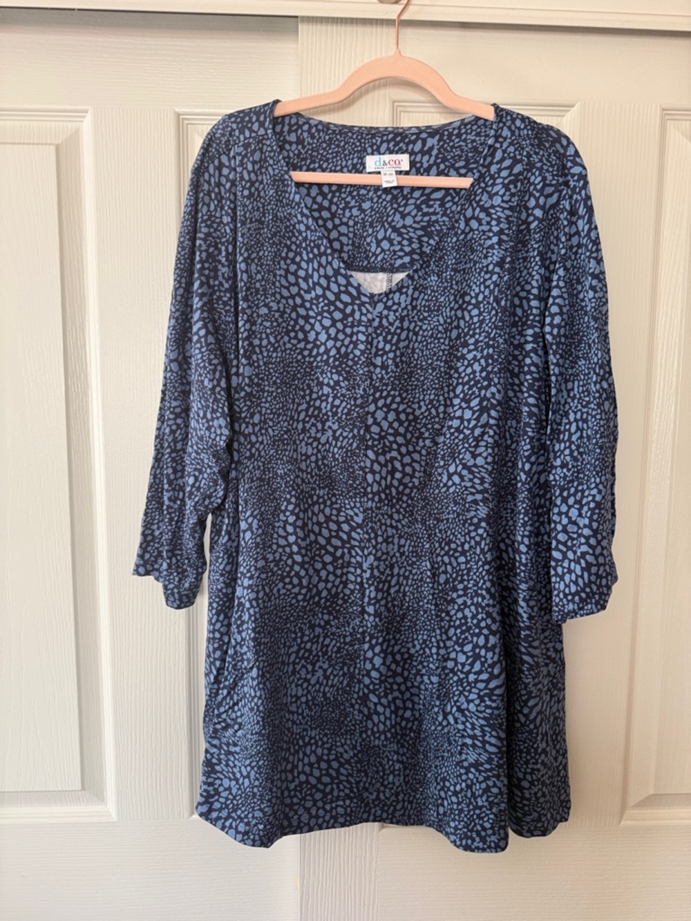 Denim & Co blue tunic 3X